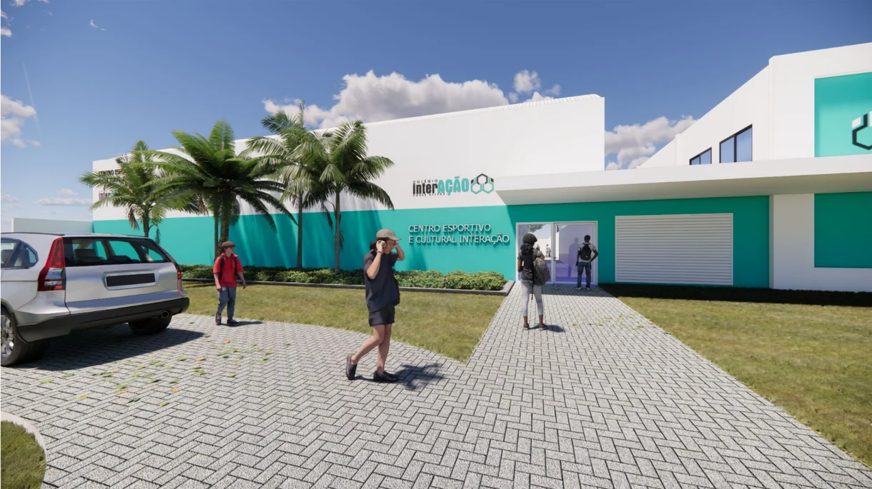 Projeção do Centro Esportivo do Interação